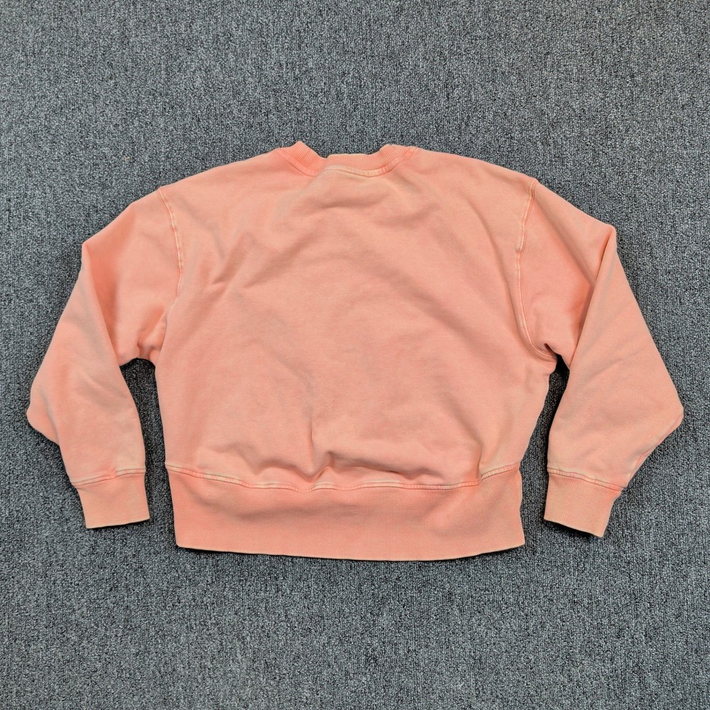 JoyLab Modern Acid Wash Cropped Sweatshirt XS Peach Cotton Activewear Athleisure - Picture 5 of 8